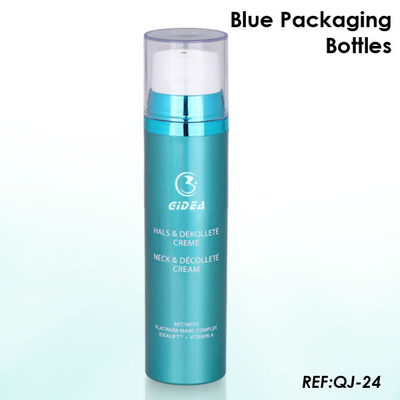 60ml 80ml 100ml Blaue kosmetische Airless-Pumpflasche