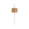 30ml quadratische, flache Glas-Kosmetikflasche mit Tropfflasche und Bambuskappe
