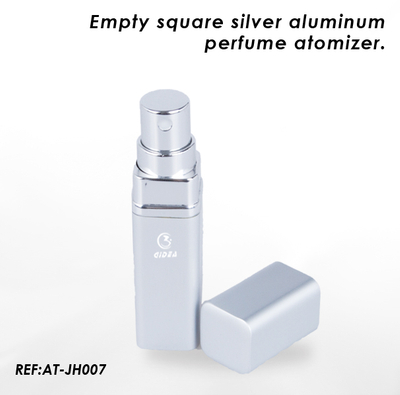3ml Leerer quadratischer Silber Aluminium Parfüm Zerstäuber