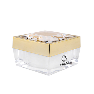 50g Gold Cap Transparenter Body Square Kosmetikcremetopf