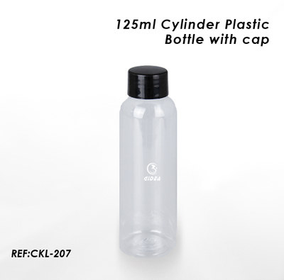 125ml klare Plastikzylinder und Deckel