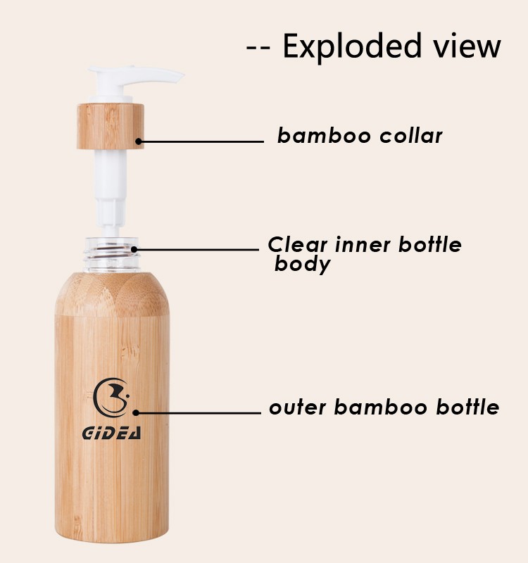 120ml Bambus- und Plastiklotion-Pumpflasche