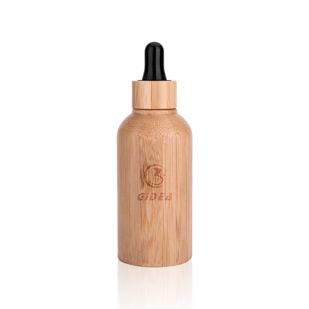 Kosmetische Flasche des ätherischen Öls des Bambusses mit Tropfenzähler